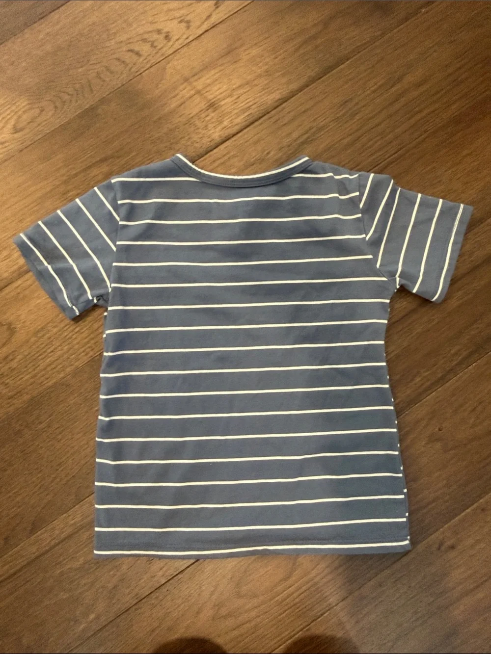 Volcom Blue and White Striped Short-Sleeve Tee Size 5 C39-169